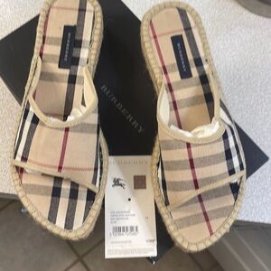 Burberry open toe espardrille